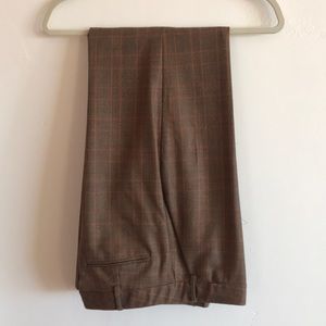 Plaid Italian Wool Trousers